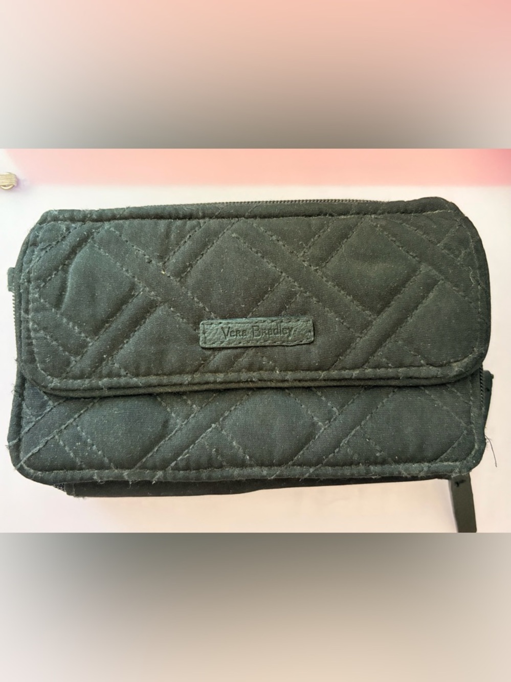 Vera Bradley Quilted Wallet in Black